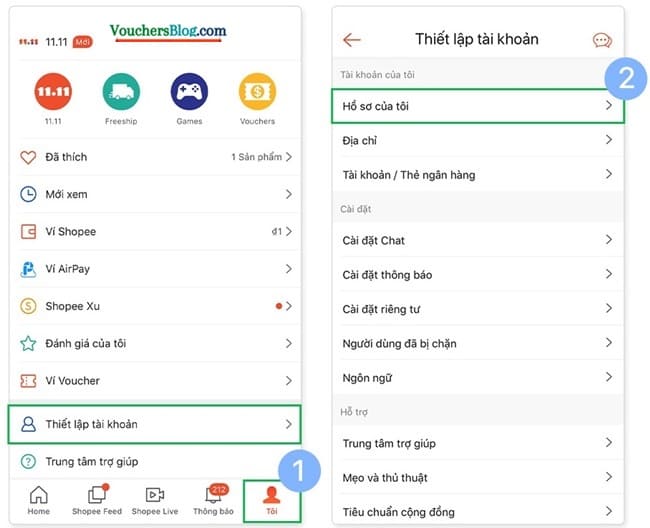 Hướng dẫn Thay Đổi Số Điện Thoại sử dụng airpay Trên Shopee