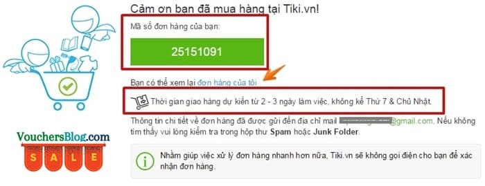 Kiểm tra và xác nhận đơn hàng tiki 