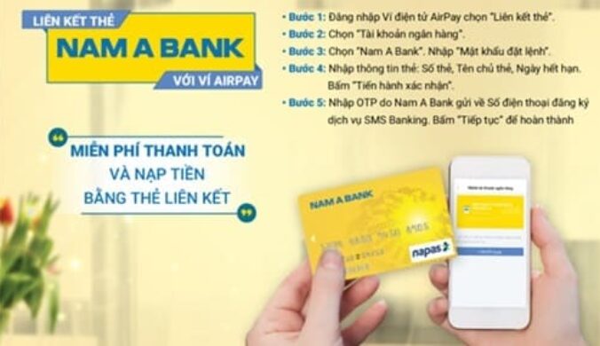 Các bước liên kết ví airpay với Nam Á Bank