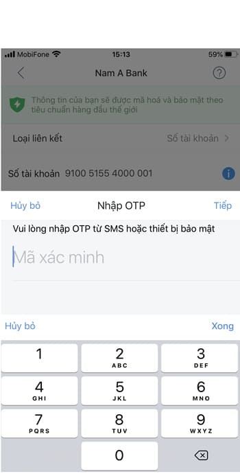 Các bước liên kết ví airpay với Nam Á Bank