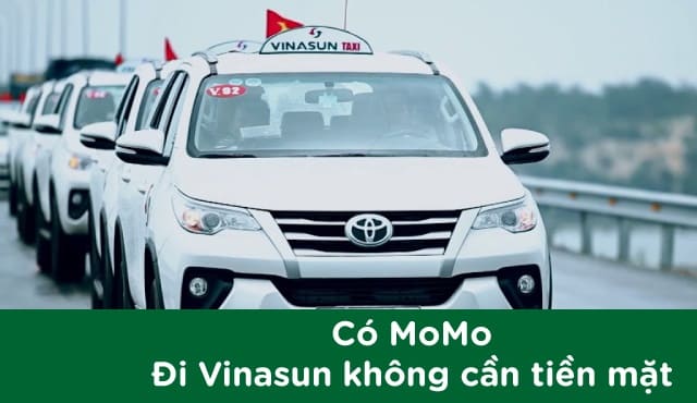 Trải nghiệm thanh toán Taxi Vinasun Bằng ví momo