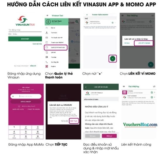 Liên kết ứng dụng momo và vinasun