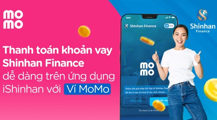 Thanh toán khoản vay tiền Shinhan Finance bằng Ví MoMo