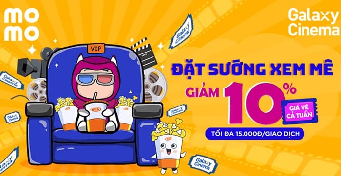 Cùng Ví MoMo mua vé xem phim Galaxy cinema tiện lợi, nhanh chóng