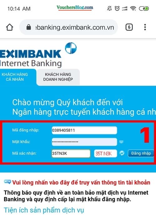 cách đăng kí SMS Banking của Eximbank dễ dàng và nhanh chóng