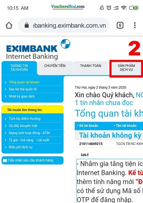 cách đăng kí SMS Banking của Eximbank dễ dàng và nhanh chóng