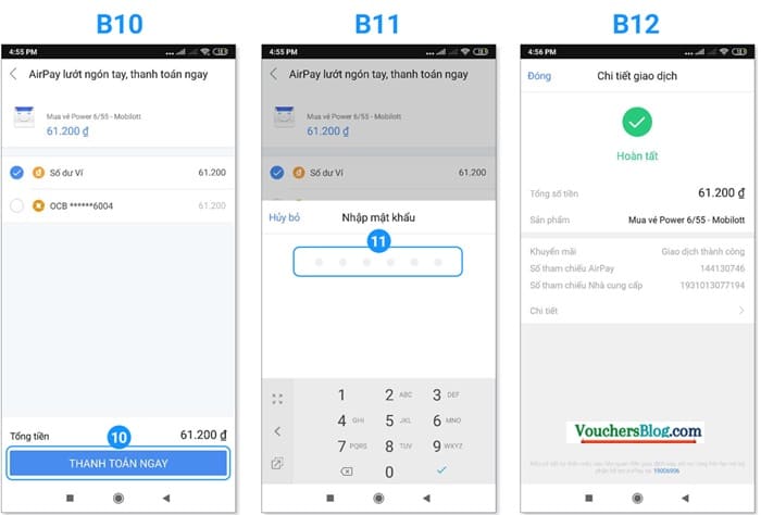 Hướng dẫn mua vé số Vietlott trên Ví AirPay (áp dụng cho hệ điều hạnh Android)