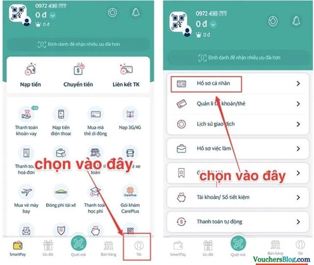 Hướng dẫn cập nhật thông tin định danh Khách hàng (KYC) bằng CMND/CCCD