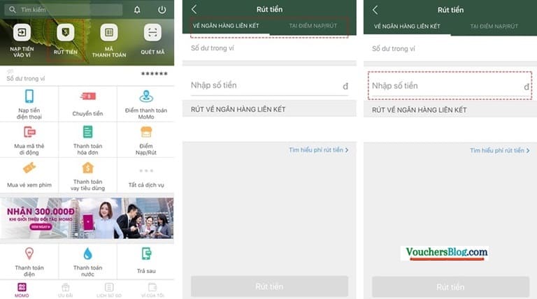 Rút tiền khỏi ví momo về TPBank