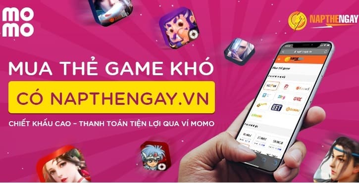 Cách Mua thẻ game trên napthengay.vn bằng Ví MoMo