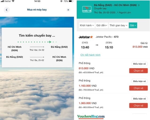 Các bước đặt mua vé máy bay trên smartpay của gotadi