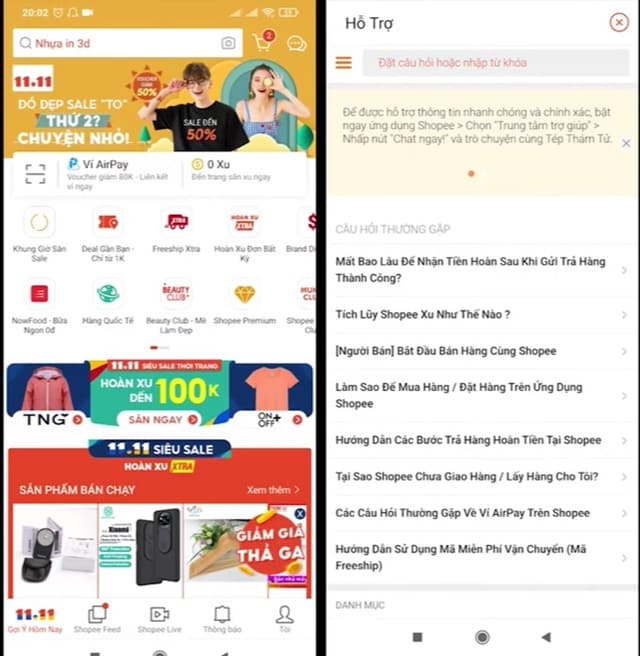 Những Cách để các bạn liên hệ với Shopee