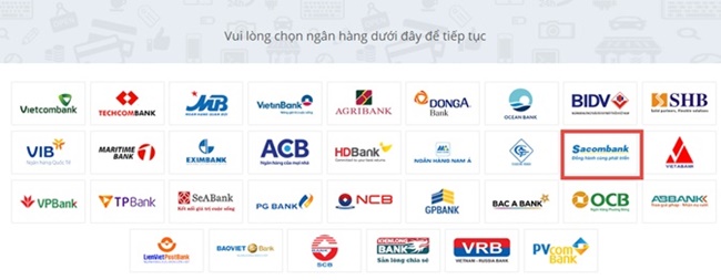 Các bước rút tiền từ Ví điện tử VTC Pay tại ATM Ngân hàng Sacombank