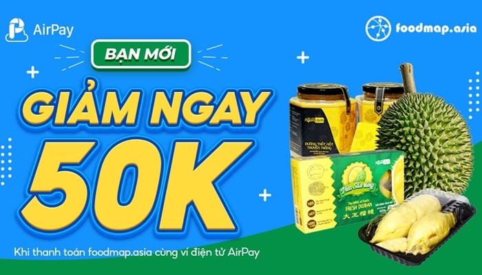 Đặt món tại FoodMap Asia thanh toán Airpay