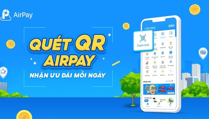 Quét QR AirPay thanh toán trên shopee nhận nhiều ưu đãi