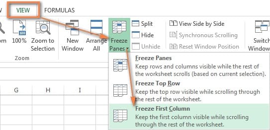 Cách khóa dòng trong Excel