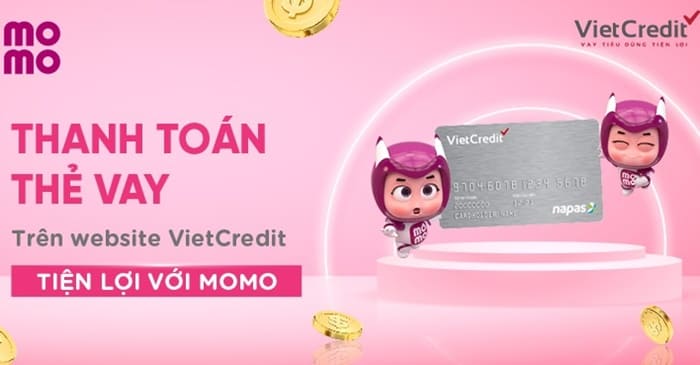 Thanh toán thẻ vay trên website VietCredit với MoMo