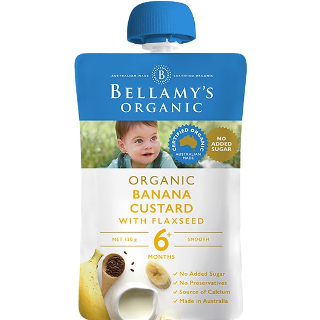 Bellamy's Organic - Hỗn Hợp Kem Sữa Chuối và Hạt Lanh