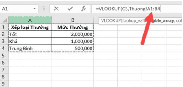 Áp dụng hàm Vlookup giữa 2 sheet (3)