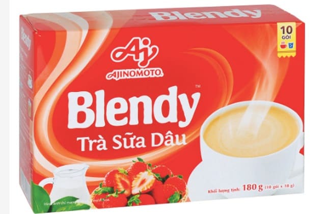 Ajinomoto - Bột Trà Sữa Hòa Tan Hương Dâu Blendy