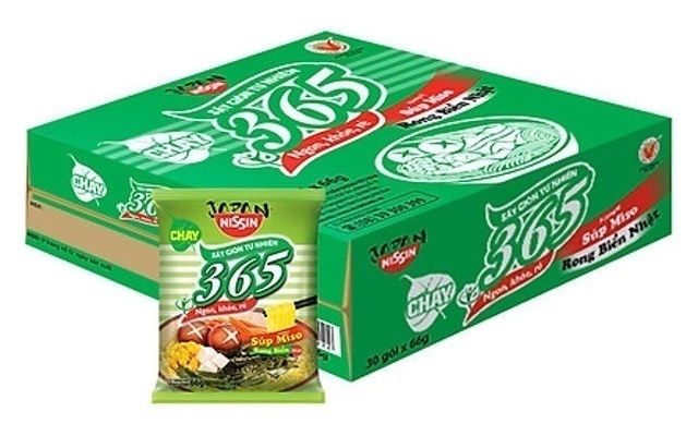 NISSIN FOODS - Mì 365 Chay Súp Miso Rong Biển