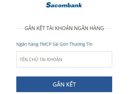 Cách Liên kết ví VTC Pay với ngân hàng Sacombank 