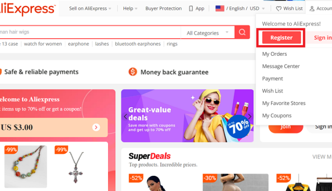 Hướng dẫn chi tiết về cách đăng ký tài khoản AliExpress