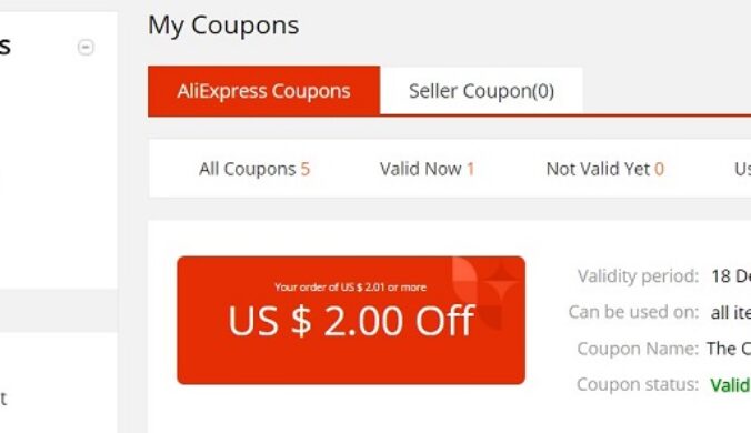 Mã giảm giá AliExpress thường