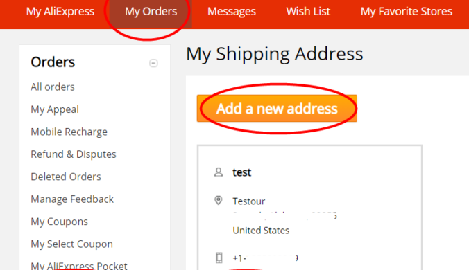 Cách thay đổi địa chỉ giao hàng trên AliExpress sau khi đặt hàng